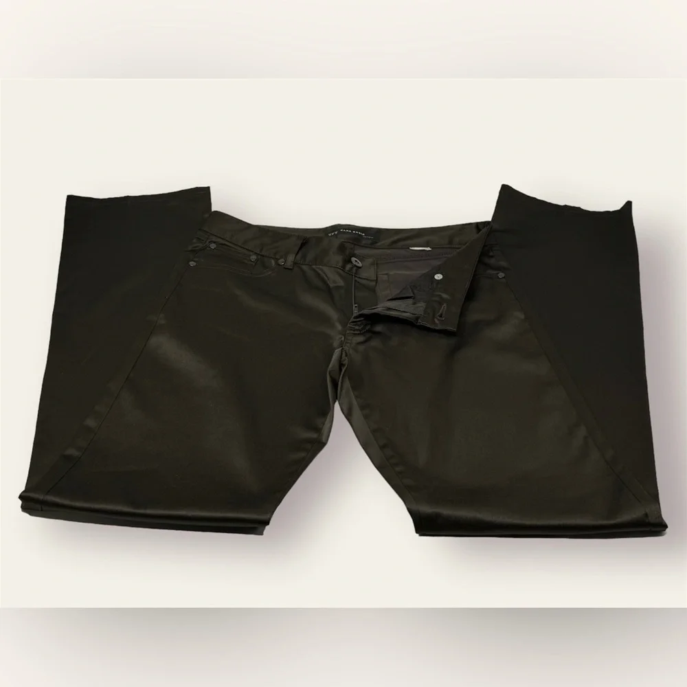 Zara Basic Satin Jeans / Pants / Trousers (Brown) - Picture 7 of 15